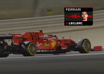 Leclercov team-radio na VN Bahreina (Screenshot: Formula 1)
