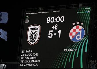PAOK je pobijedio Dinamo 5:1 u Solunu