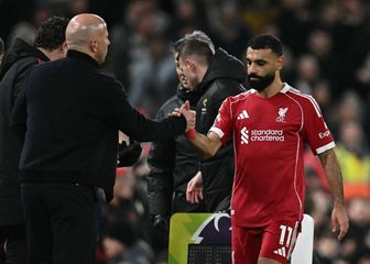 Arne Slot i Mohamed Salah