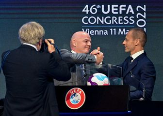 Gianni Infantino i Aleksander Čeferin. predsjednici FIFA-e i UEFA-e