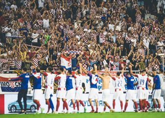 Hrvatska reprezentacija slavi pobjedu na Poljudu