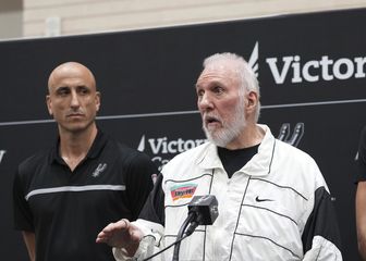 Manu Ginobili, Gregg Popovich, Tim Duncan