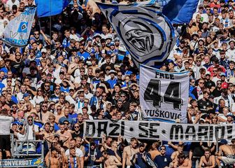 Navijači HSV-a u podršci Mariju Vuškoviću