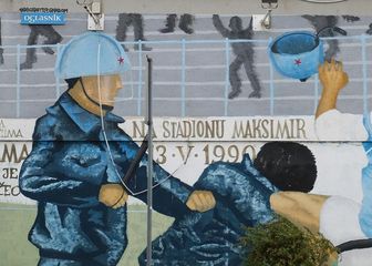 Grafit posvećen napadu Zvonimira Bobana na milicajca