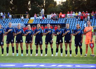 Hrvatska na utakmici protiv Walesa u srpnju 2024.