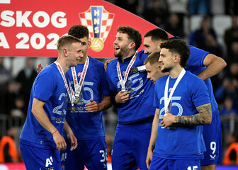 Igrači Dinama s medaljama