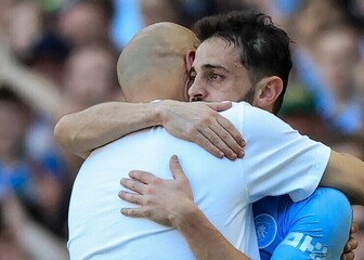 Pep Guardiola i Bernardo Silva