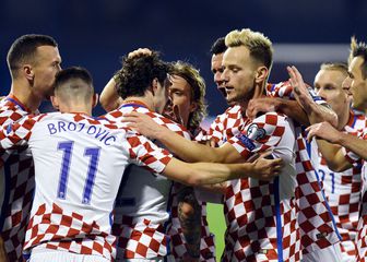 Slavlje Hrvatske protiv Grčke (Foto: AFP)