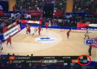 Problemi sa satom na utakmici CSKA - Žalgiris (Screenshot Twitter)