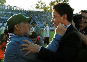 Diego Maradona i Marcelo Gallardo (Foto: AFP)