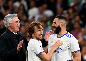 Carlo Ancelotti, Luka Modrić i Karim Benzema