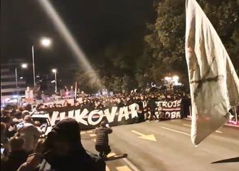 Torcida na Vukovarskoj ulici u Splitu