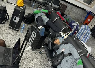 Nigerijski igrači u zračnoj luci