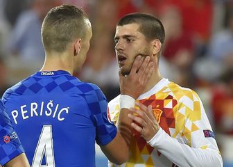 Ivan Perišić i Alvaro Morata (Foto: AFP)