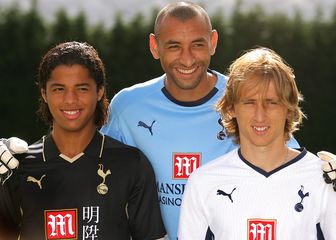 Predstavljanje Tottenhamovih pojačanja 2008. - Giovani dos Santos, Heurelho Gomes i Luka Modrić (Foto: AFP)
