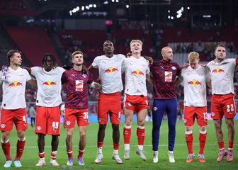 Igrači Leipziga slave pobjedu