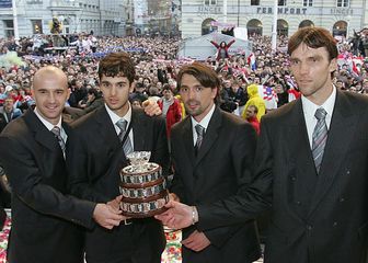 Davis Cup reprezentacija 2005. na dočeku