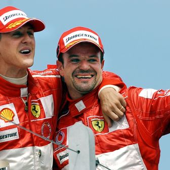 Rubens Barrichello i Michael Schumacher (Foto: AFP)