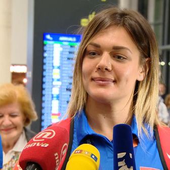 Sandra Perković na dočeku u Zagrebu