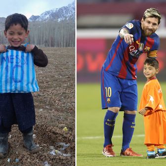 Murtaza Ahmadi i Lionel Messi (Foto: AFP)