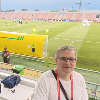 Ivica Medo, novinar gol.hr-a, na treningu brazilske reprezentacije u Dohi