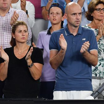Ljubičić u boksu Rogera Federera (Foto: AFP)