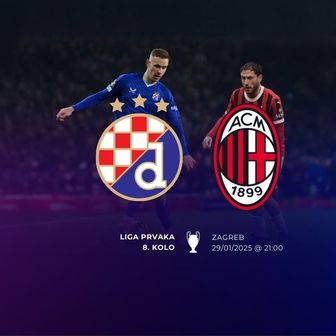 DINAMO - MILAN, prijenos