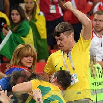 Brazilci tuku srpske navijače (Foto: AFP)
