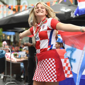 Hrvatska navijačica u Rotterdamu