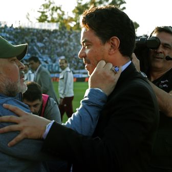 Diego Maradona i Marcelo Gallardo (Foto: AFP)