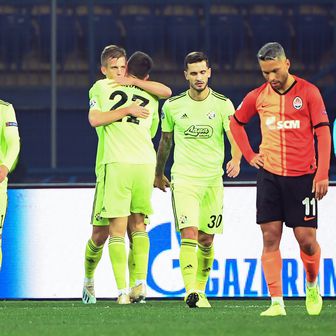 Olmo slavi gol protiv Šahtara (Foto: AFP)