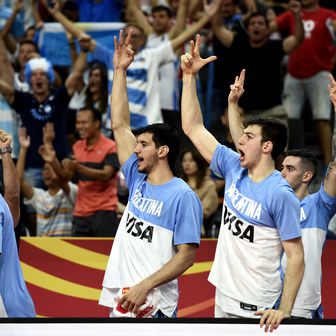 Slavlje argentinskih košarkaša (Foto: AFP)