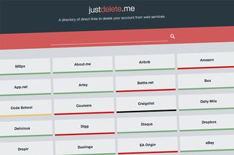 JustDelete.me je servis koji će vam pomoći da obrišete profile s interneta