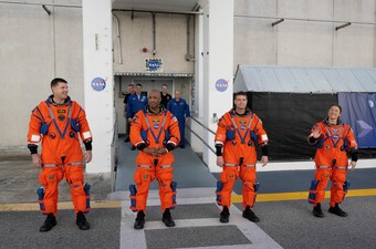 Jeremy Hansen, Victor Glover, Reid Wiseman i Christina Koch.