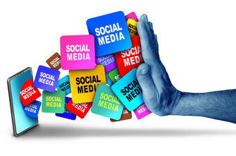 Zabrana društvenih mreža, ilustracija