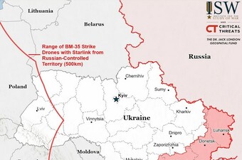 Karta dosega ruskih dronova BM-35