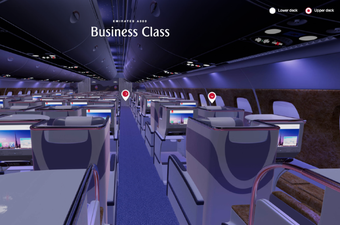 3D sjedala u zrakoplovu (Foto: Emirates)