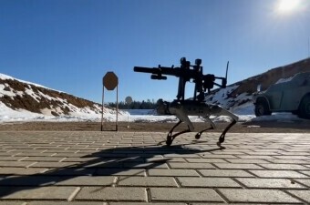 Robotski pas s oružjem