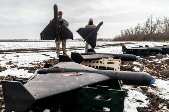 Ukrajinski vojnici s dronovima UAS SETH