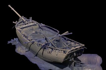 3D prikaz jedne od pronađenih brodskih olupina