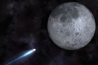 Asteroid prijeti Mjesecu, ilustracija