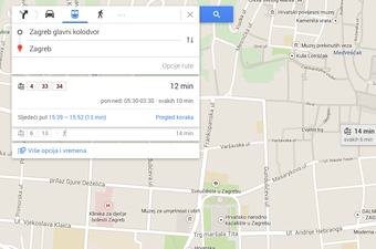 Googleove karte od sada pokazuju upute za javni prijevoz u Zagrebu