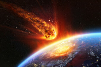 Udar asteroida, ilustracija