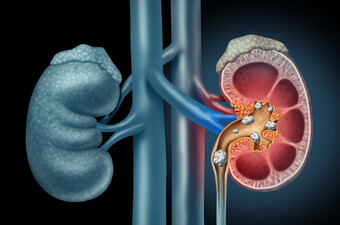 Bubrežni kamenci, ilustracija