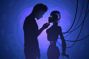 Ljubav ljudi i robota, ilustracija
