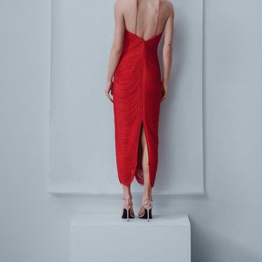 Mango midi haljina s resama