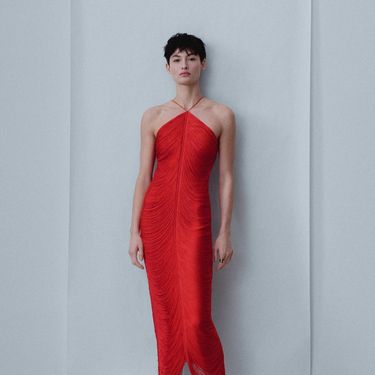 Mango midi haljina s resama