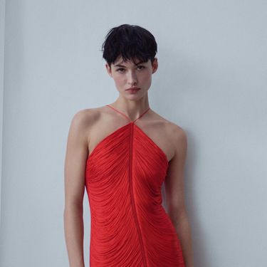 Mango midi haljina s resama