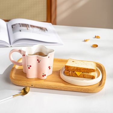 Ručno obojena šalica s motivom trešnje s AliExpressa - 2