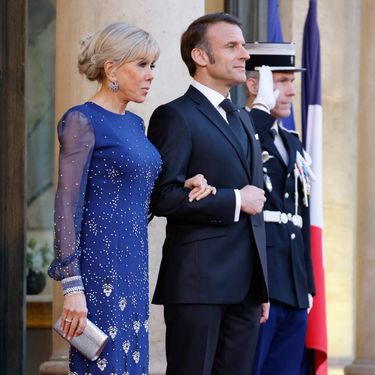 Brigitte Macron u plavoj haljini